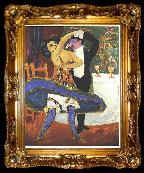 framed  Ernst Ludwig Kirchner VarietE - English dance couple, ta009-2